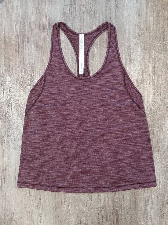 lululemon athletica Tops - Lululemon Train Times Tank Heathered Dark Adobe Racerback Top Size 6